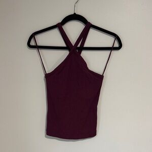 Old Navy Ribbed Crossover Strap Camisole - Plum
